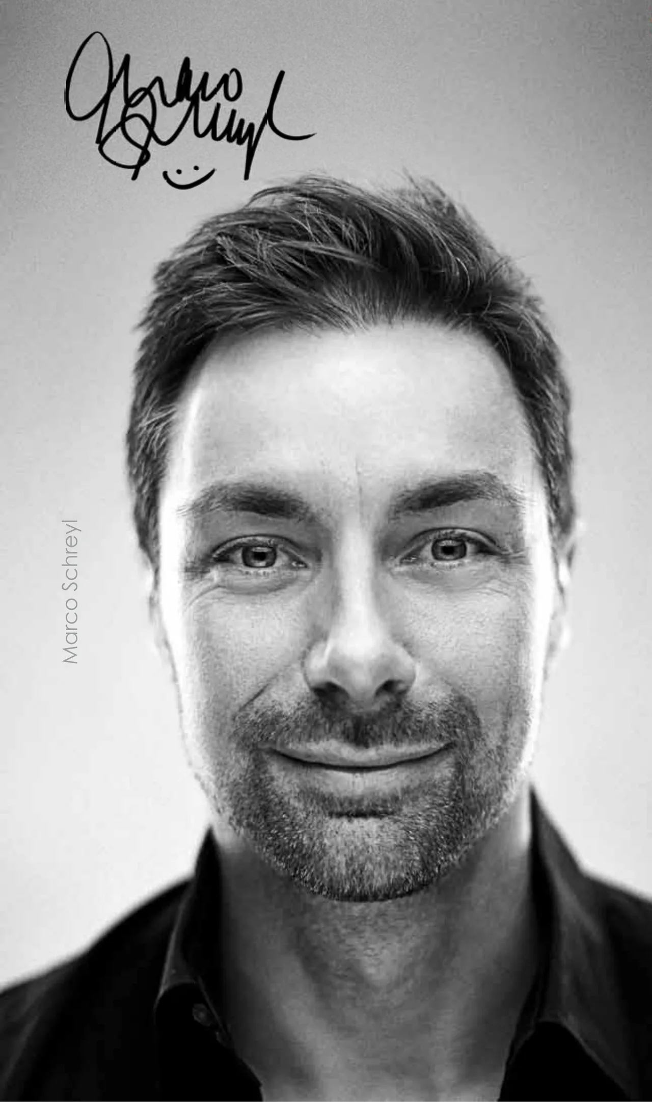 Marco Schreyl — Porträt mit Signatur